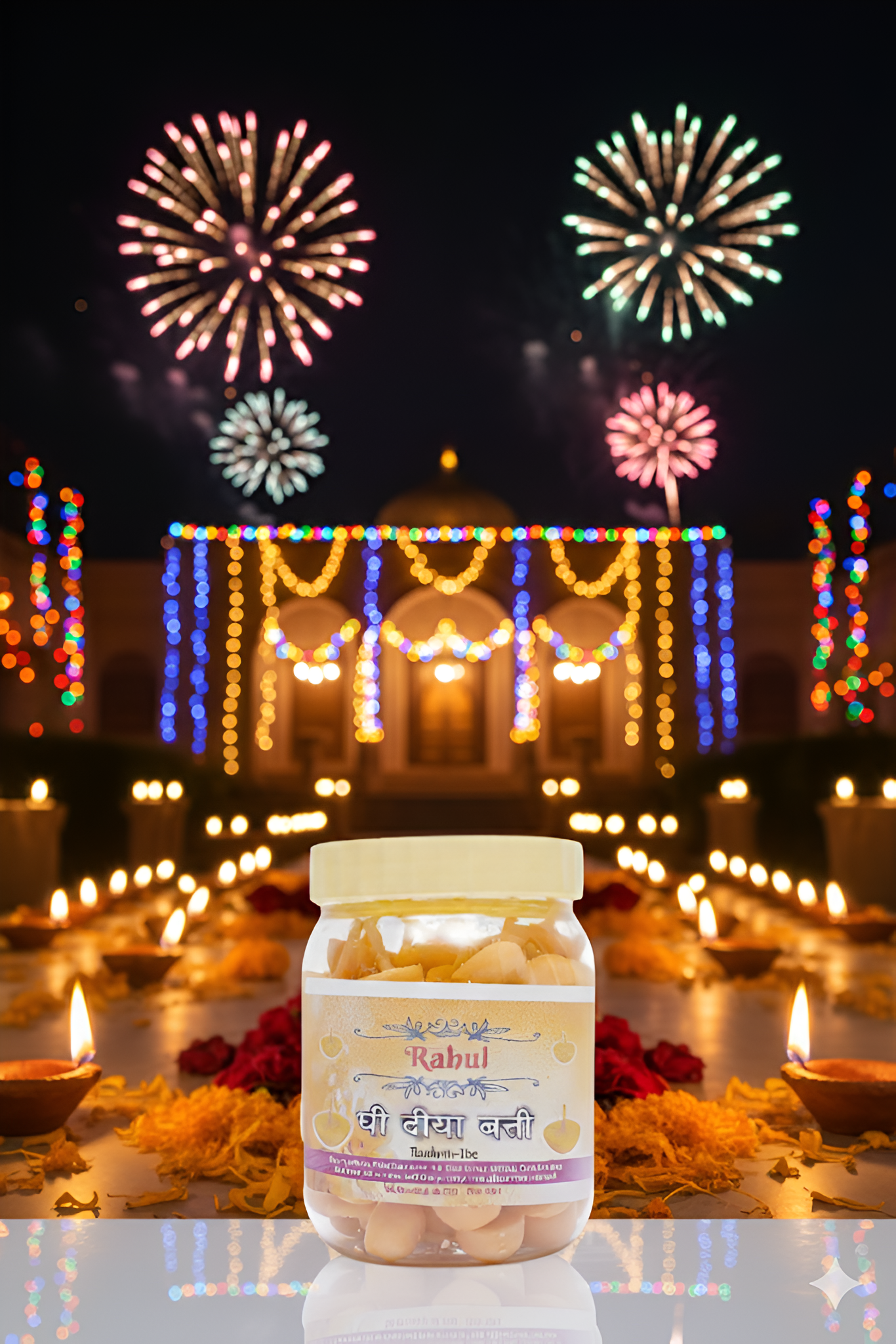 Ghee Diya Batti Ready-to-Use  | 170 Pcs | 500 Grms | Ready to Use, Pure & Bright!