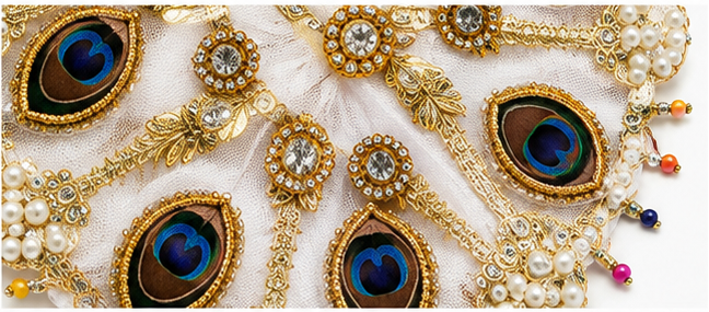 BH 120 Peacock Pearl Poshak (मोर पंख मोती पोशाक)