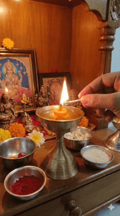 Ghee Diya Batti Ready-to-Use  | 170 Pcs | 500 Grms | Ready to Use, Pure & Bright!
