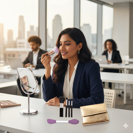 make-up 1 brush +2 Scrubber + 1 pouch of 4 pcs face brush ( combo set )