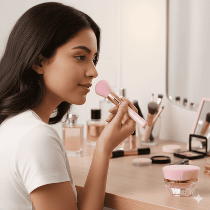 make-up 1 brush +2 Scrubber + 1 pouch of 4 pcs face brush ( combo set )