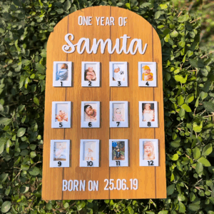 12 Month Photo Frame - Baby Birthday Gift