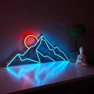 Neon Sign Mountains - Wall Art LED Light Decor