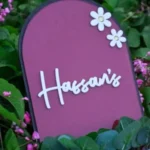 House Name Planter Lavender & Maroon And Aqua Green