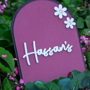 House Name Planter Lavender & Maroon And Aqua Green